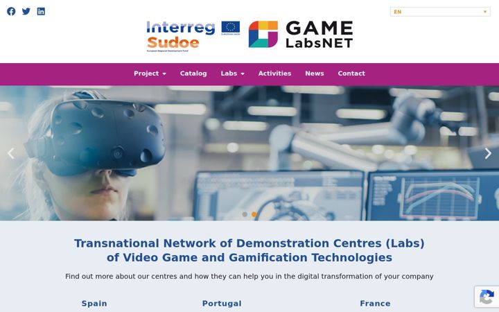 Screenshot of gamelabsnet.eu