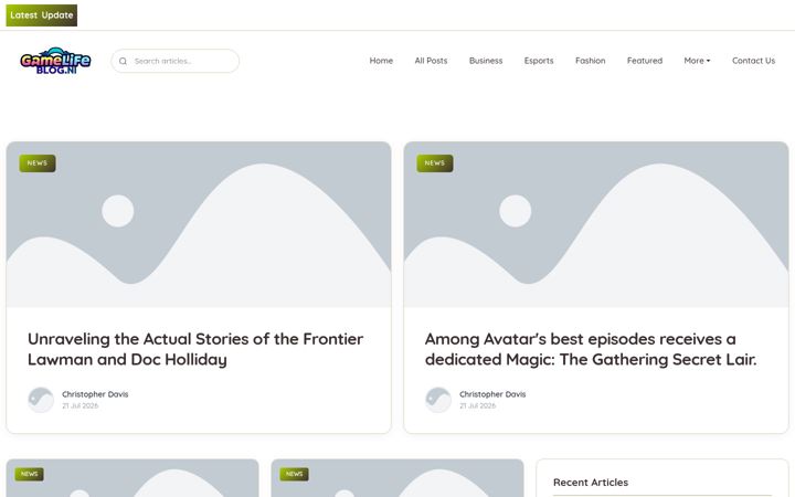 Screenshot of gamelifeblog.nl
