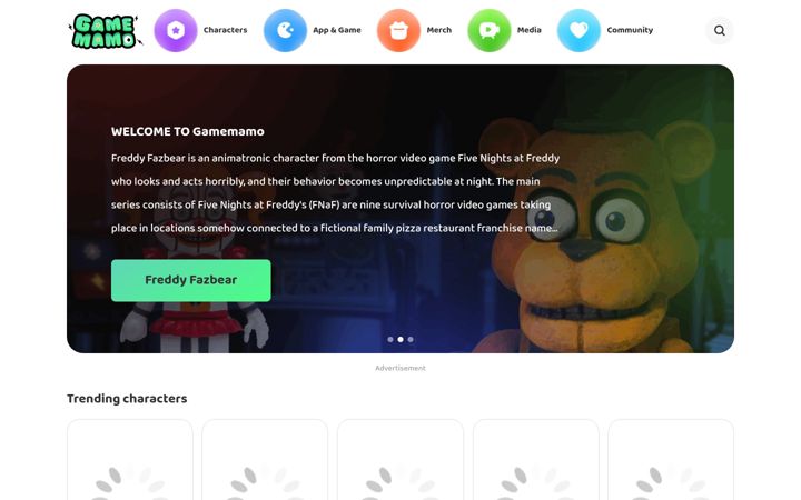 Screenshot of gamemamo.com