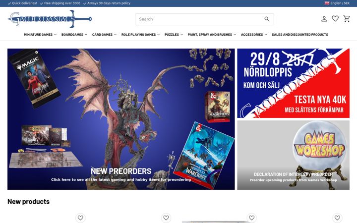 Screenshot of gamemaniacs.se