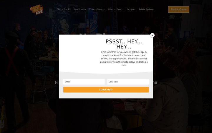 Screenshot of gamenightlive.com