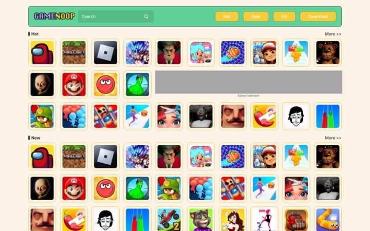 Screenshot of gamenoop.com