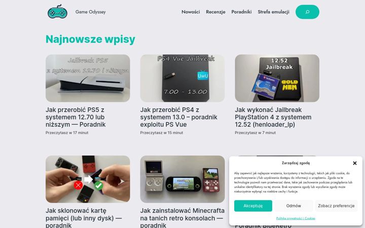 Screenshot of gameodyssey.pl