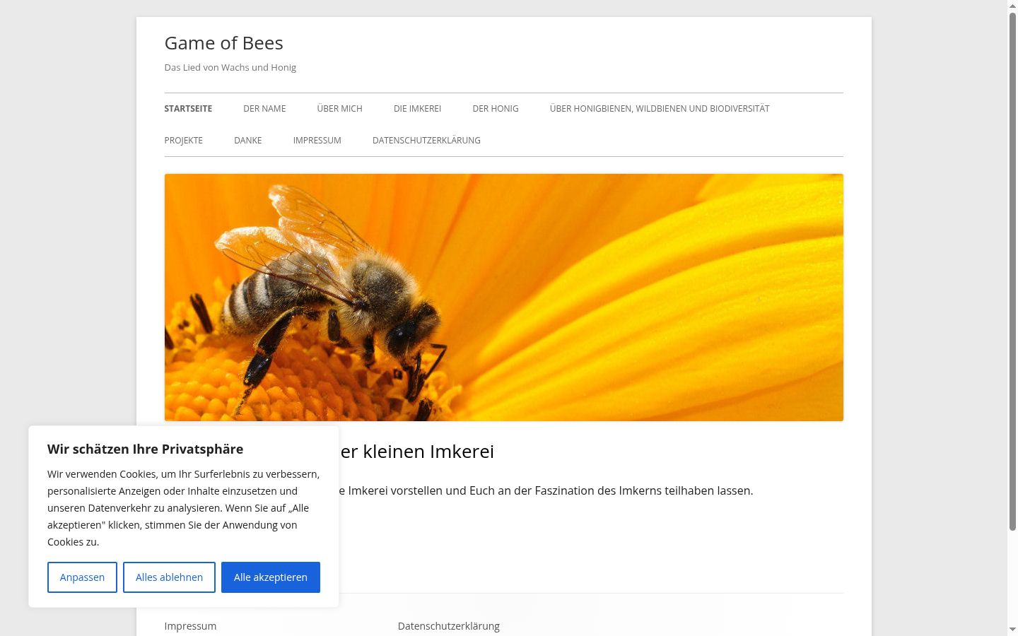 Screenshot tal-banner tal-kunsens muri qabel kwalunkwe interazzjoni