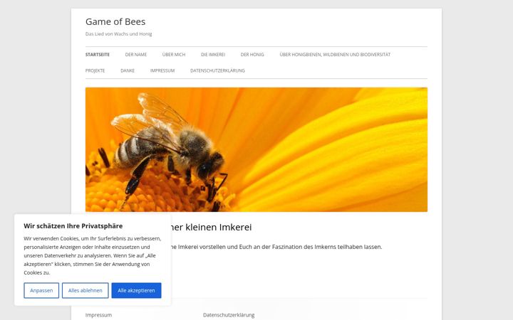Screenshot of gameofbees.de