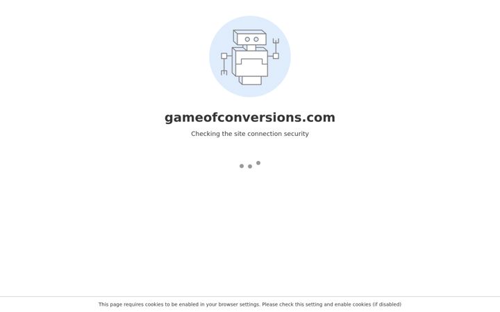 Screenshot of gameofconversions.com