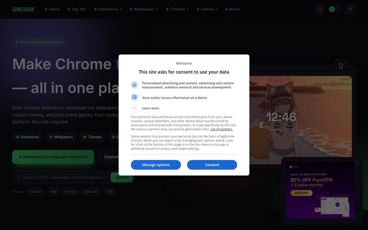 Screenshot ta' gameograf.com