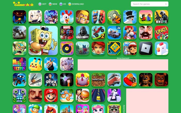 Screenshot of gameohoh.com