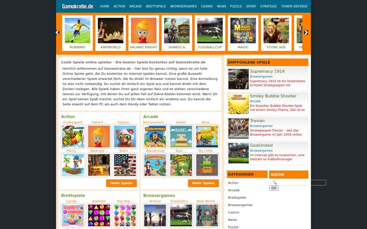 Screenshot of gameokratie.com