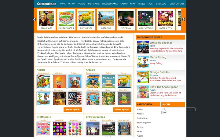 Screenshot of gameokratie.de