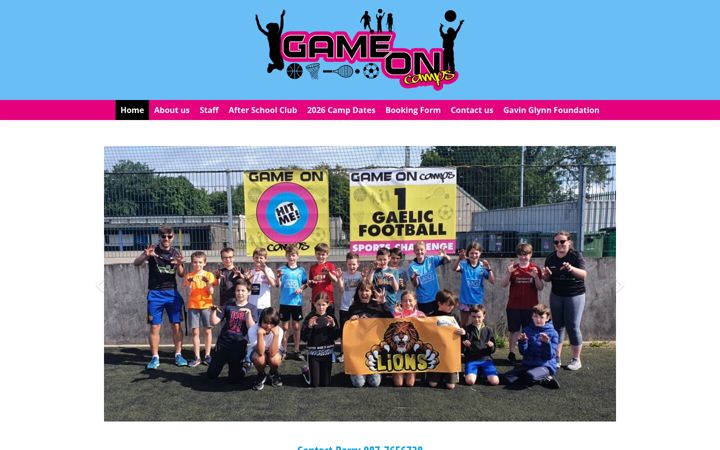 Screenshot of gameoncamps.ie