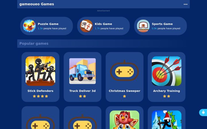 Screenshot of gameoueo.top