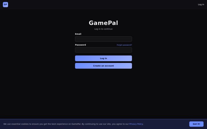 Screenshot of gamepal.eu