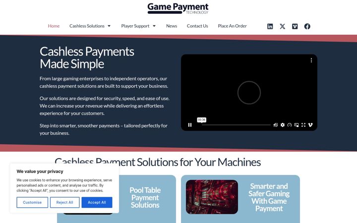 Screenshot of gamepayment.technology