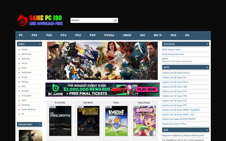 Screenshot of gamepciso.com