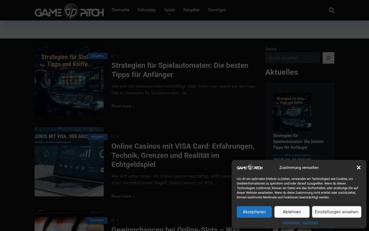 Screenshot of gamepitch.de