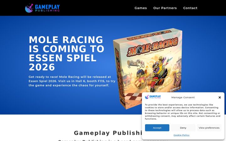 Screenshot of gameplaypublishing.com