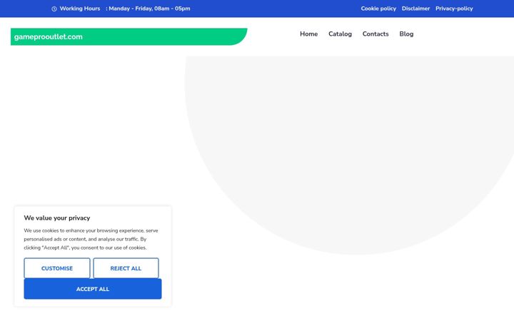 Screenshot of gameprooutlet.com