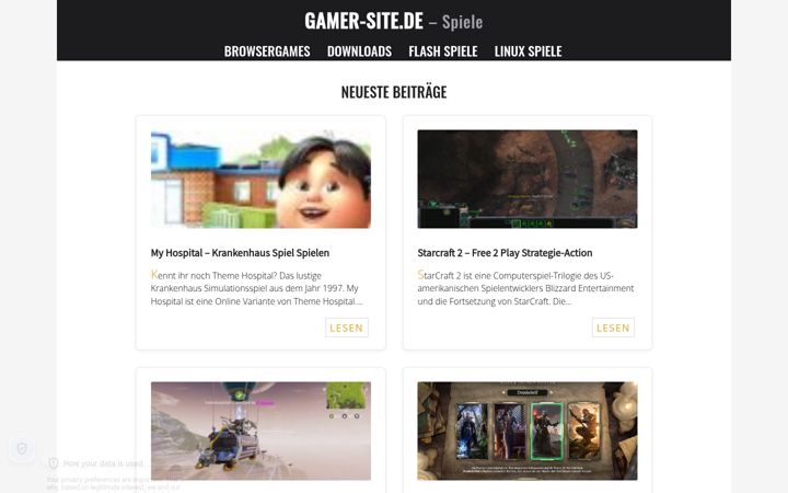 Screenshot of gamer-site.de