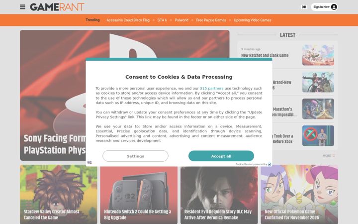 Screenshot του gamerant.com
