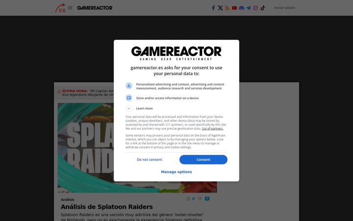 Screenshot of gamereactor.es