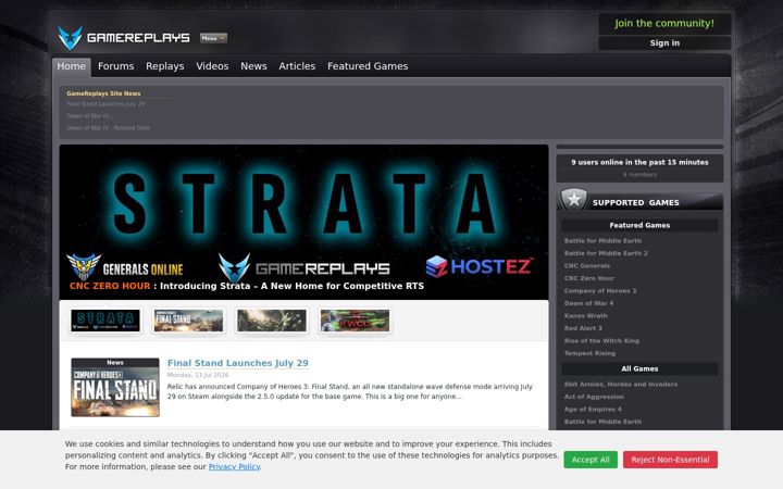 Screenshot of gamereplays.org