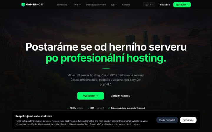 Screenshot of gamerhost.pro