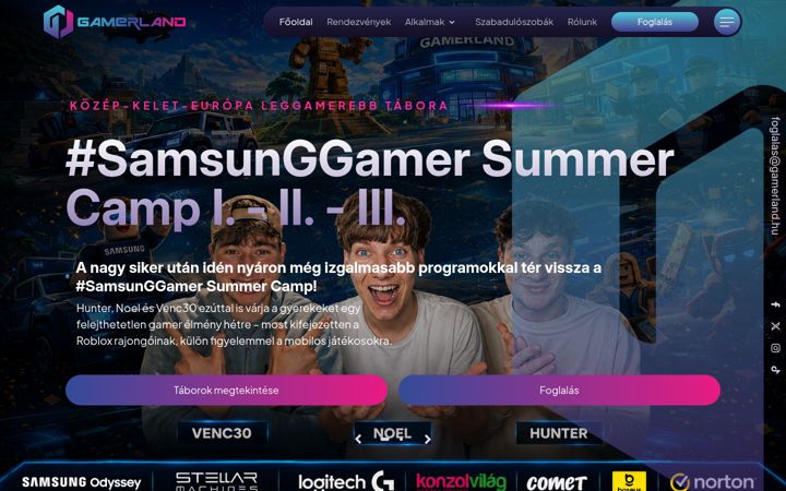 Screenshot of gamerland.hu