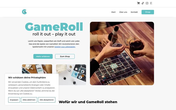 Screenshot of gameroll.de
