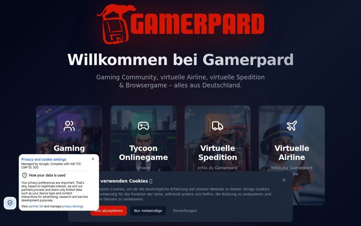 Screenshot of gamerpard.com