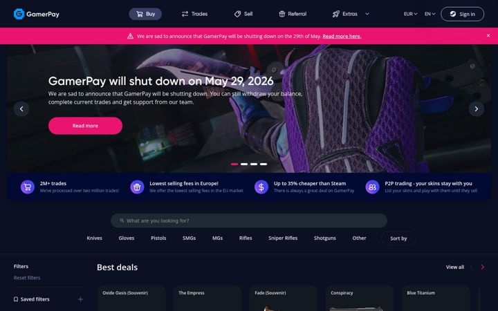 Screenshot of gamerpay.gg