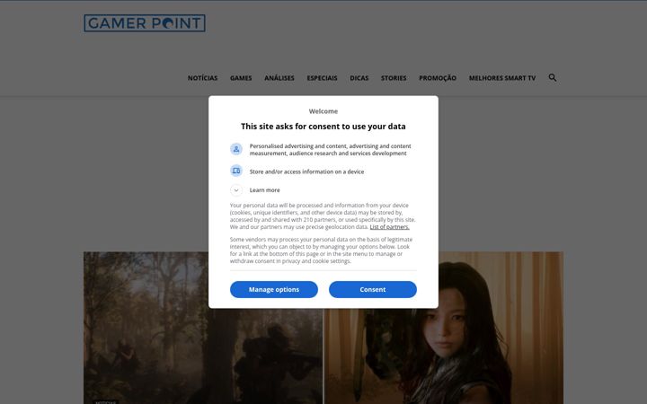 Screenshot of gamerpoint.com.br