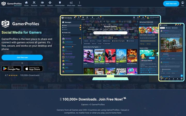 Screenshot of gamerprofiles.com