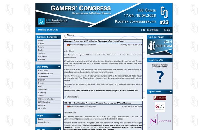 Screenshot of gamers-congress.de