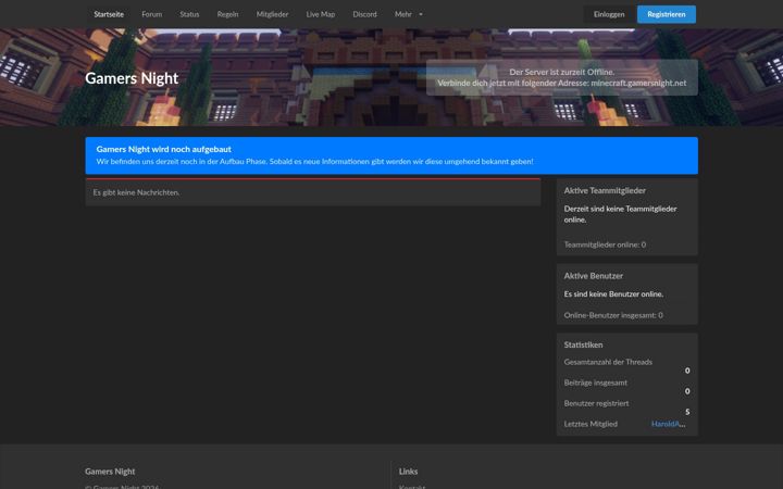 Screenshot of gamersnight.net