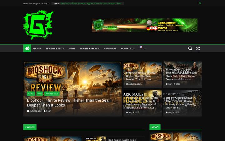 Screenshot of gamersuniverse.eu