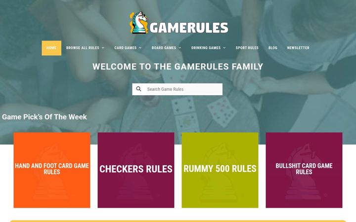 Screenshot of gamerules.com