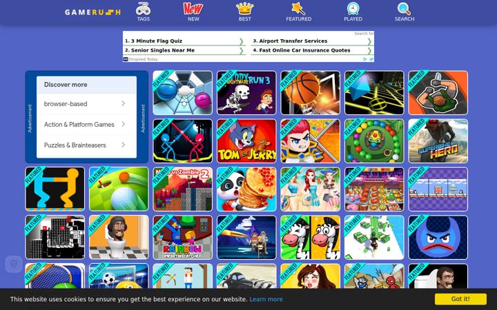 Screenshot of gamerush.io