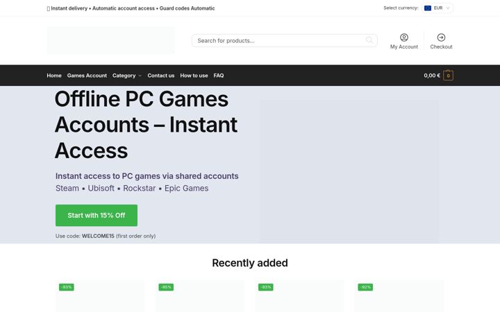 Skjermbilde av games-access.com