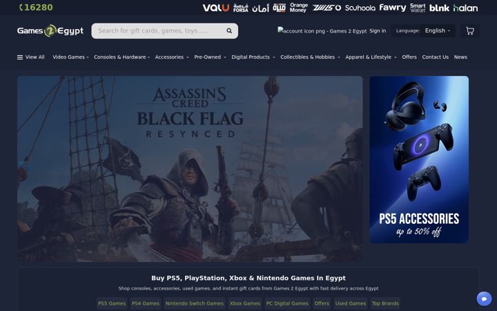 Screenshot of games2egypt.com