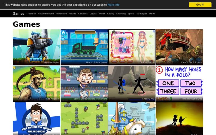 Screenshot of games9000.com