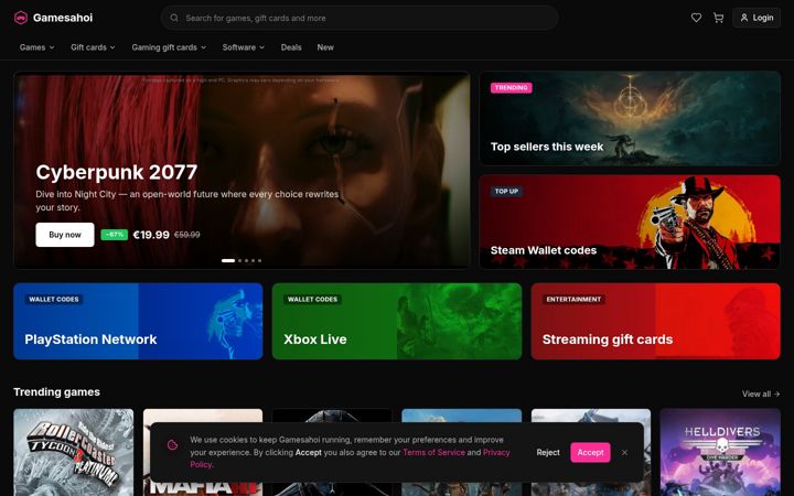 Screenshot of gamesahoi.com