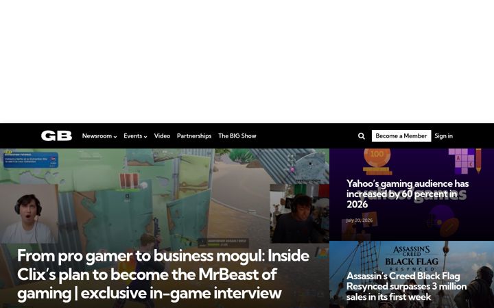 Screenshot of gamesbeat.com