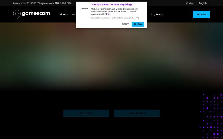 Screenshot of gamescom.global