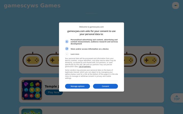 Screenshot of gamescyws.com