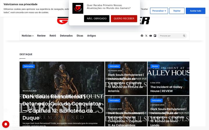Screenshot of gamesever.com.br
