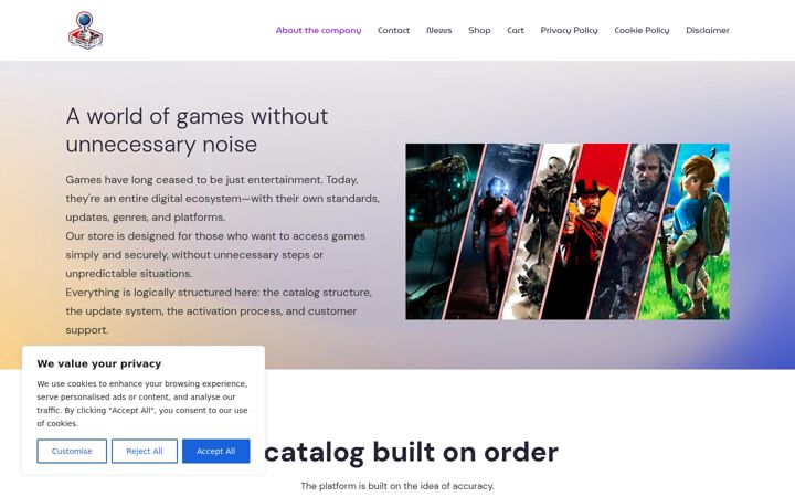 Screenshot of gamesgatestore.com