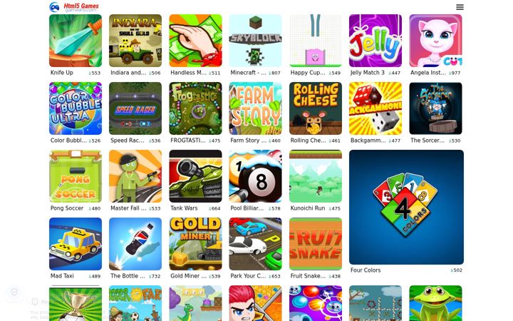 Screenshot of gamesh5.com