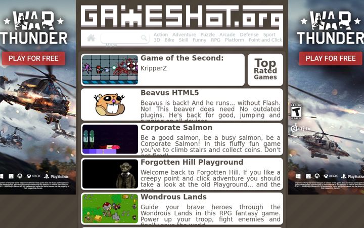 Screenshot of gameshot.org