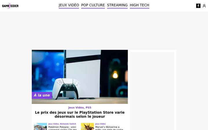 Screenshot of gamesider.com